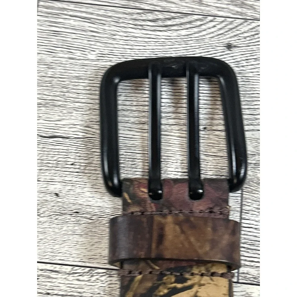 Camo Brown Genuine Leather 1402‎ Two Prong Work Belt - Men's XXL Size 52